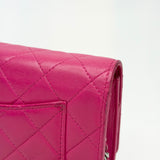 CHANEL CLASSIC WOC IN HOT PINK LAMBSKIN LEA & GHW - BLuxe Boutique