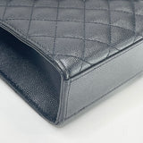 SAINT LAURENT ENVELOPE TWO WAY IN BLK GRAIN DE POUDRE LEA & GHW