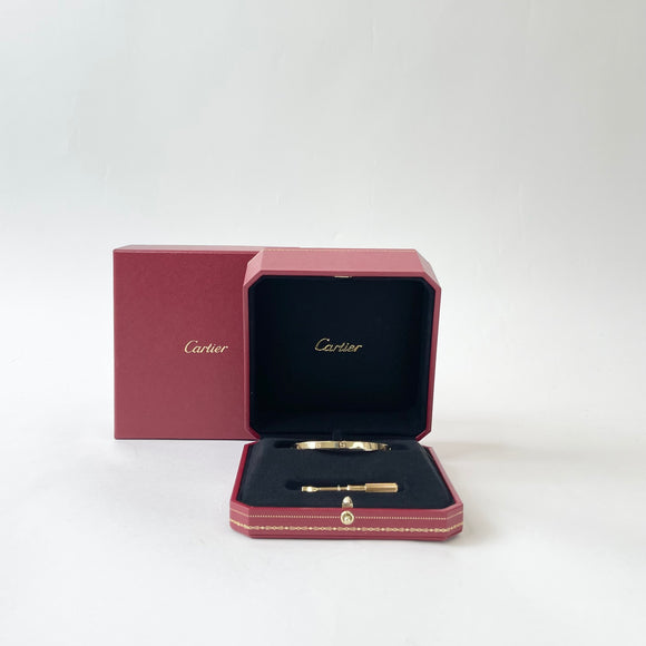 CARTIER L0VE BRACELET IN 18K YELLOW GOLD sz 16