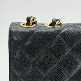 CHANEL SINGLE FLAP JUMBO IN BLK CAVIAR LEA & GHW - BLuxe Boutique