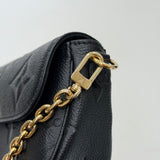 LOUIS VUITTON IVY WALLET ON CHAIN IN BLK EMPREINTE LEA & GHW