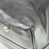 LOUIS VUITTON CARRYALL VIBE MM IN BLK LMSKIN LEA & SHW + POUCH