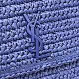 SAINT LAURENT MEDIUM NIKI IN PURPLE RAFFIA - BLuxe Boutique