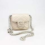 GUCCI MARMONT SQUARE IN WHT LEA MONOCHROME - BLuxe Boutique