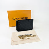 LOUIS VUITTON DOUBLE ZIP POCHETTE CROSSBODY IN BLK EMPREINTE LEA