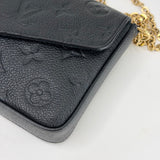 LOUIS VUITTON FELICIE POCHETTE CROSSBODY IN BLK EMPREINTE LEA