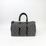 CHRISTIAN DIOR BLK TROTTER CANVAS BOSTON 35 TOTE