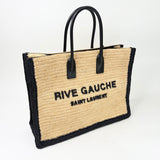 SAINT LAURENT RIVE GAUCHE RAFFIA LRG TOTE