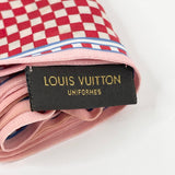 LOUIS VUITTON MULTI COLOR CHECKER PRINT SILK SCARF/ LRG TWILLY