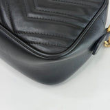 GUCCI MARMONT CAMERA BAG IN BLK LEA & GHW - BLuxe Boutique