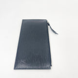 LOUIS VUITTON BLK EPI LEA ZIP INSERT POUCH