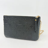 LOUIS VUITTON DOUBLE ZIP POCHETTE CROSSBODY IN BLK EMPREINTE LEA