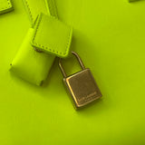 SAINT LAURENT SAC DE JOUR NANO IN NEON YELLOW SMOOTH LEA & ROSE GOLD HW
