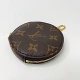 LOUIS VUITTON ZIP COIN POUCH W CLIP IN MONOGRAM W PINK PEONY
