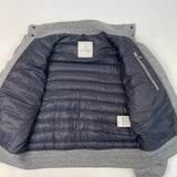 MONCLER PEETERS GREY WOOL QUILTED GOOSE DOWN JACKET UNISEX