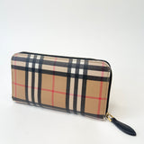 BURBERRY NOVA CHECK CANVAS ZIP WALLET