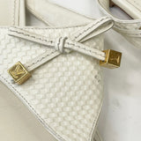 LOUIS VUITTON DICE WHT LEA SANDALS sz 37