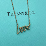 TIFFANY & CO PALOMA PICSSSO 18K ROSE GOLD LOVE PENDANT NECKLACE