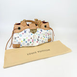 LIMITED EDITION LOUIS VUITTON X TAKASHI MURAKAMI URSULA GM WHT MULTICOLOR SHOULDER BAG 