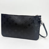 LIMITER EDITION LOUIS VUITTON x URS FISCHER BLK CANVAS ZIP POCHETTE/WRISTLET