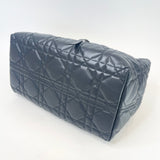 CHRISTIAN DIOR TOUJOURS BAG IN BLK MACROCANNAGE CALFSKIN LEA & LIGHT GHW + ZIP POUCH