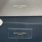 SAINT LAURENT ENVELOPE BAG IN FOG GREY QUILTED MATELASSE LMSKN LEA & GHW