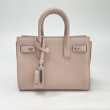 SAINT LAURENT MARBLE PINK PEBBLED SUPPLE LEA SAC DE JOUR 2 WAY TOTE