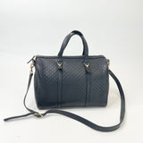 GUCCI JOY BOSTON 2WAY BAG IN BLK MICROGUCCISSIMA LEATHER & SHW