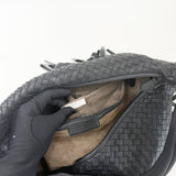 BOTTEGA VENETA WOVEN BLK CALF LEA LARGE FRINGE HOBO - BLuxe Boutique