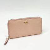 GUCCI GG PINK POUDRE LEATHER ZIP WALLET