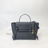 CELINE MINI BELT BAG IN BLK PEBBLED LEA