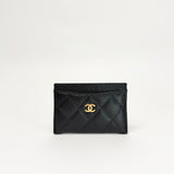 CHANEL CLASSIC CARD HOLDER IN BLK CAV LEA & GHW - BLuxe Boutique