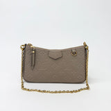 LOUIS VUITTON EASY POUCH ON STRAP CROSSBODY IN TURTLEDOVE EMPREINTE LEA & GHW