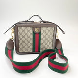 GUCCI OPHIDIA SUPREME CANVAS SQUARE TOP HANDLE & CROSSBODY