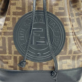 FENDI ZUCCA COATED CANVAS MON TRESOR BUCKET CROSSBODY