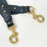 CHRISTIAN DIOR BLUE EMBROIDERED ADJUSTABLE STRAP W RING