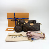 LOUIS VUITTON MULTI POCHETTE ACCESSORIES W PINK STRAP