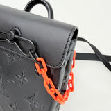 LIMITED EDITION LOUIS VUITTON NANO STEAMER IN BLK EMBOSSED LEA