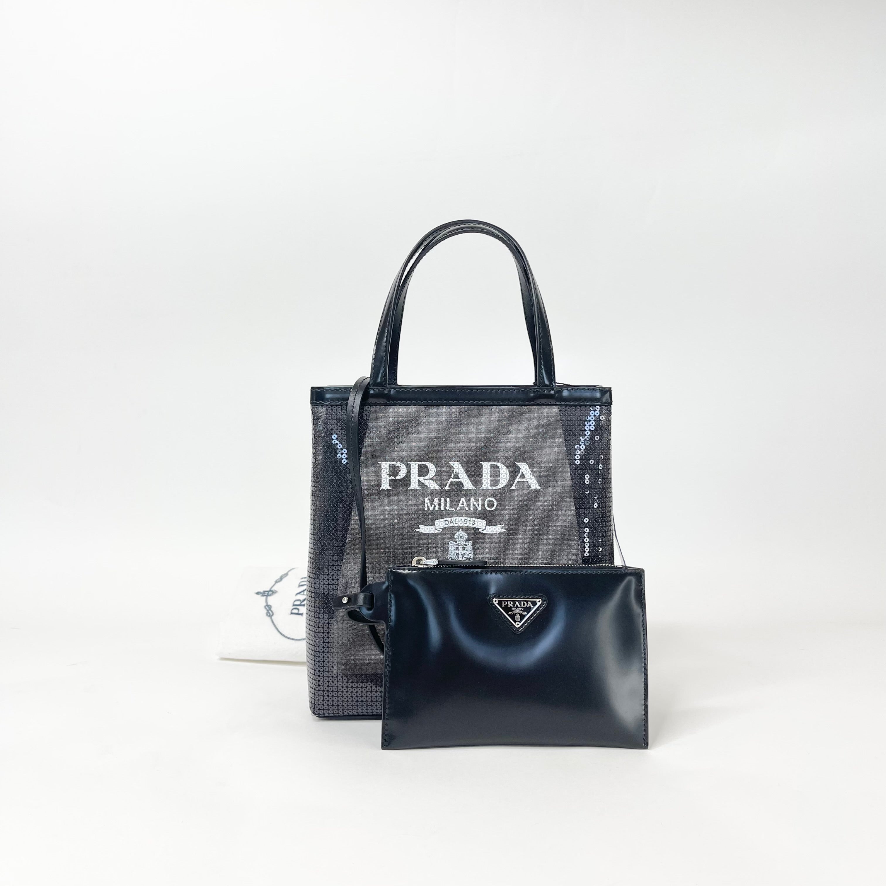 セール★PRADA★1NR016 Crystal Embellished satin mini-pouch | PRADA