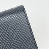 LOUIS VUITTON TWIST COMPACT WALLET IN BLK EPI LEA & SHW