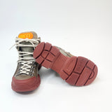 GUCCI FLASHTRECK OLIVE / BRN TREKKING WINTER BOOTS sz 36.5