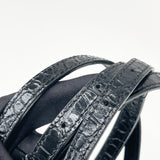 BALENCIAGA XS HOURGLASS IN BLK EMBOSSED LEA & MATTE BLK HW