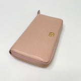 GUCCI GG PINK POUDRE LEATHER ZIP WALLET