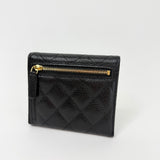 CHANEL CLASSIC FLAP WALLET BLK CAVIAR LEA & GHW