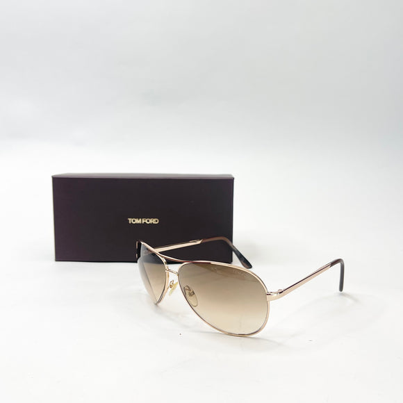 TOM FORD CHARLES BRN GRADIENT AVIATOR FRAME SUNGLASSES