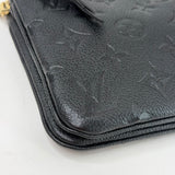 LOUIS VUITTON DOUBLE ZIP POCHETTE CROSSBODY IN BLK EMPREINTE LEA