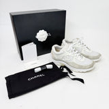 CHANEL WHT LOGO SNEAKERS sz 37