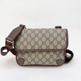 GUCCI NEO SUPREME CANVAS DOUBLE FLAP MESSENGER - BLuxe Boutique
