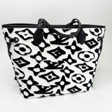 LIMITED EDITION LOUIS VUITTON x URS FISHCER TUFTED BLK VELVET MONO NEVERFULL MM