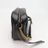 GUCCI MARMONT CAMERA BAG IN BLK LEA & GHW  - BLuxe Boutique